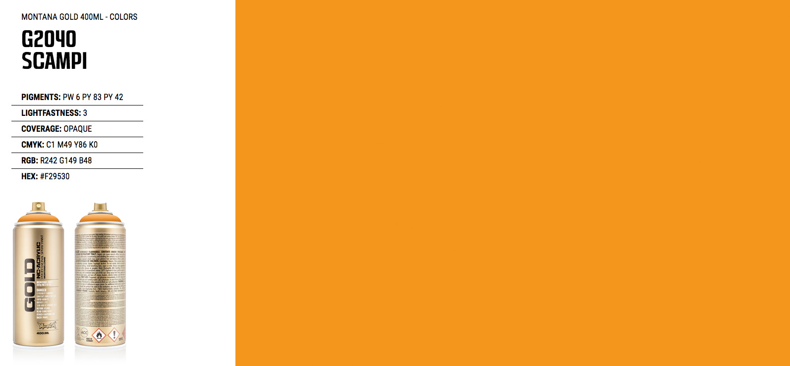 MONTANA GOLD COLORS MONTANA GOLD ARTIST SPRAY PAINT